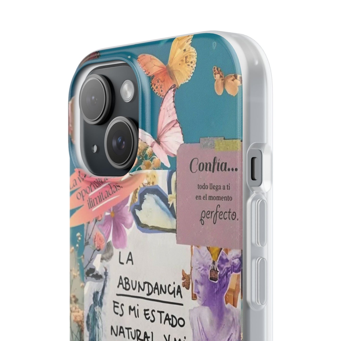 Vibrant Floral Phone Case, Inspirational Tech Accessories, Nature Aesthetic Gift, Motivational Quote Flexi Case, Cute Phone Cover