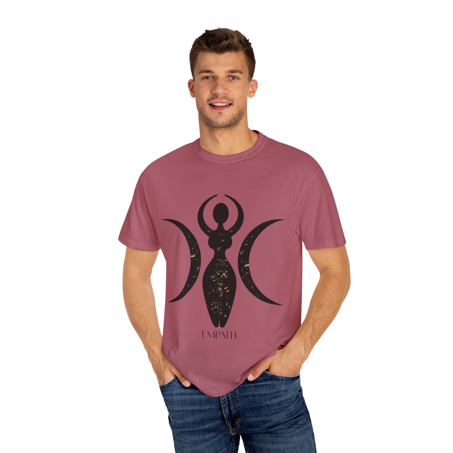 Empowered Goddess Unisex Garment-Dyed T-Shirt | Celestial Design | Perfect for Self-Care and Spiritual Celebrations