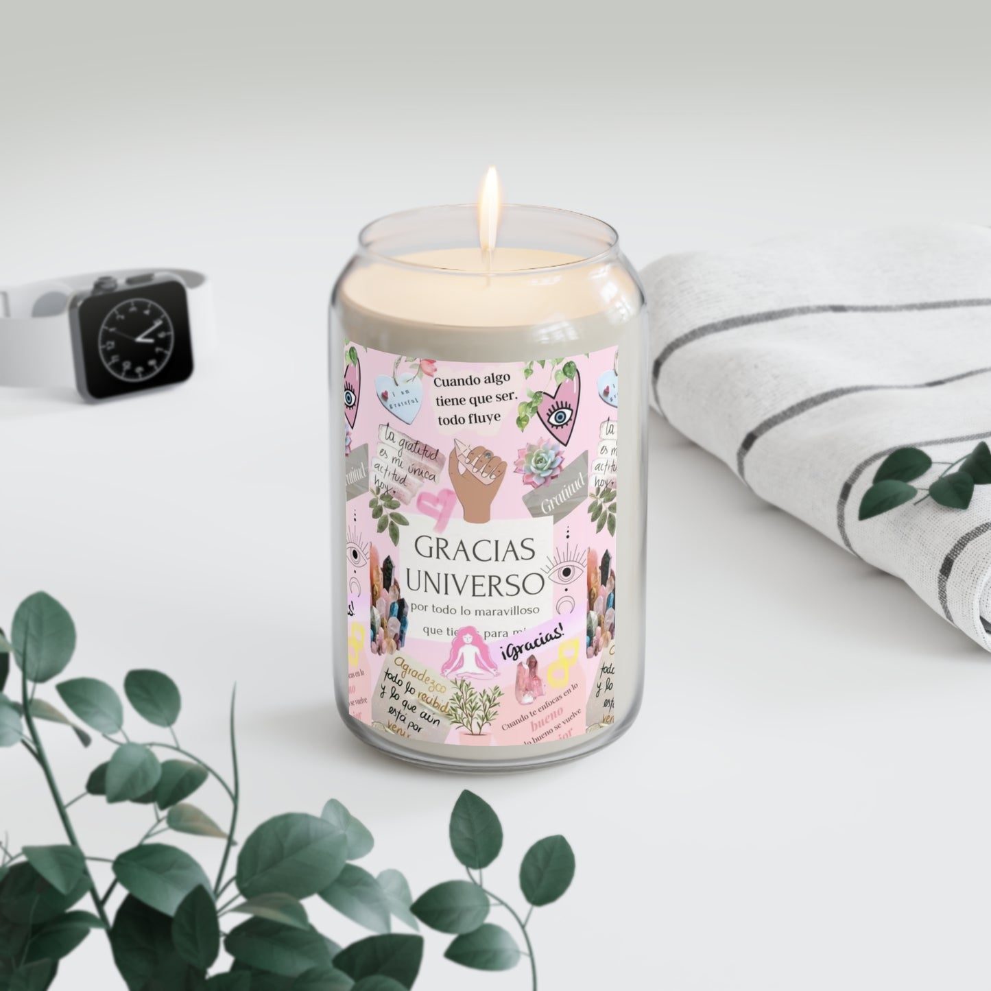 Gratitude Scented Candle, Mindfulness Gift, Spa Candle, Home Decor, Affirmation Candle, Self-Care Treat