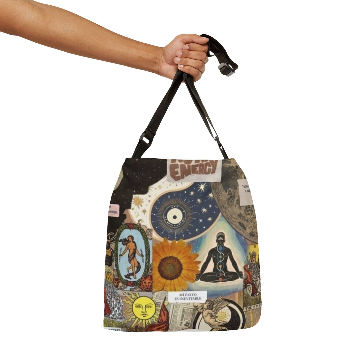 Bohemian Adjustable Tote Bag - Unique Art, Eco-Friendly Carrier, Travel Bag, Everyday Tote, Gift for Art Lovers