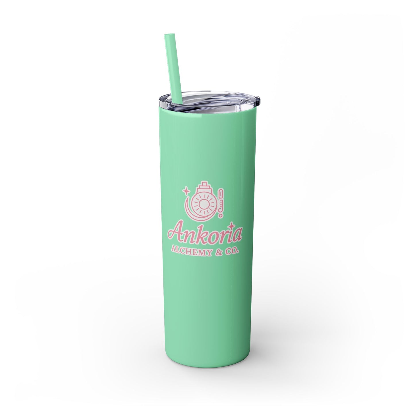 Ankoria signature collection Elegant Custom Skinny Tumbler with Straw | 20oz - Perfect for Every Occasion