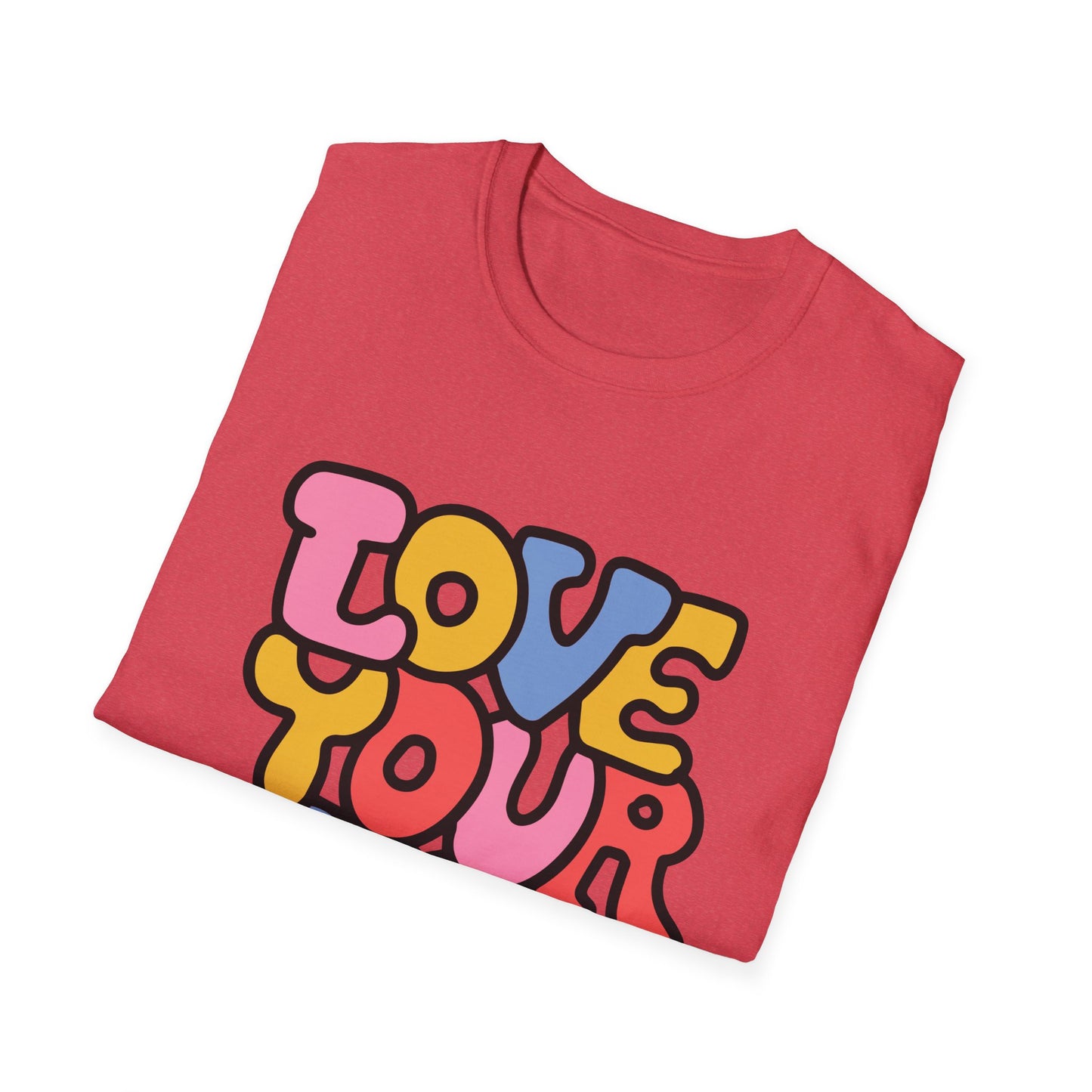 Inspirational Unisex Softstyle T-Shirt - 'Love Your Self'