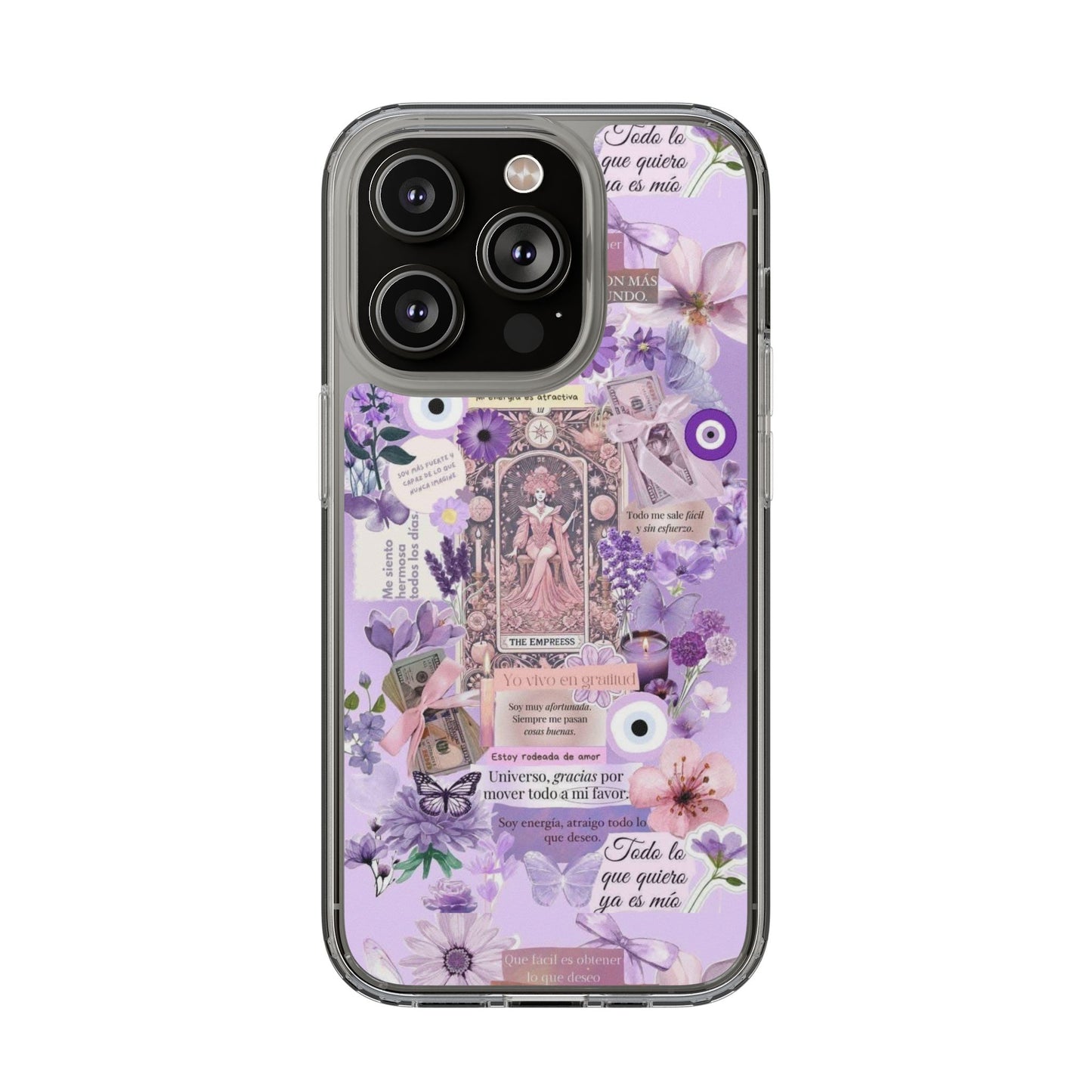 Beautiful Floral Phone Case, Clear Case, Cute Accessories, Gift for Her, Phone Protection, Trendy Tech