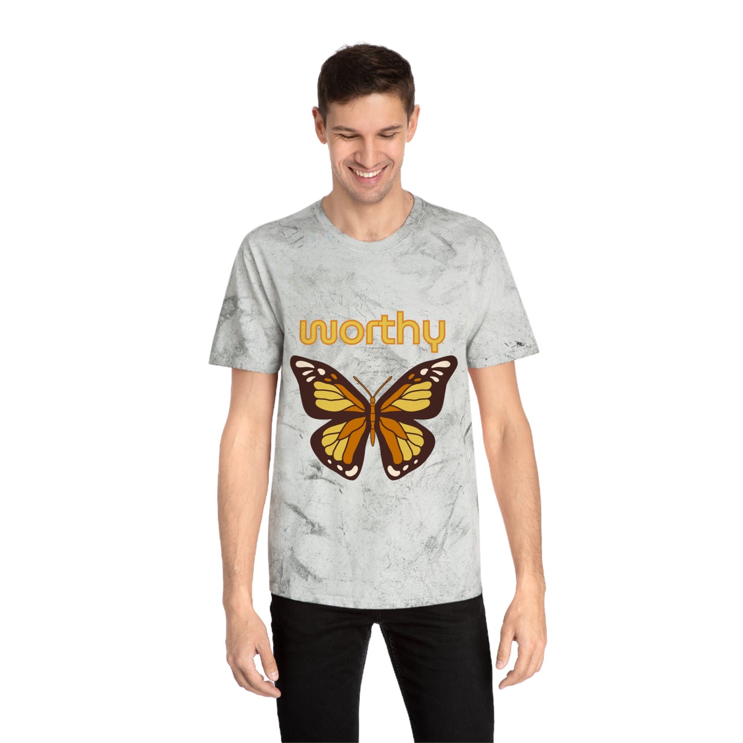 Worthy Butterfly Unisex Color Blast T-Shirt | Positive Vibes Apparel