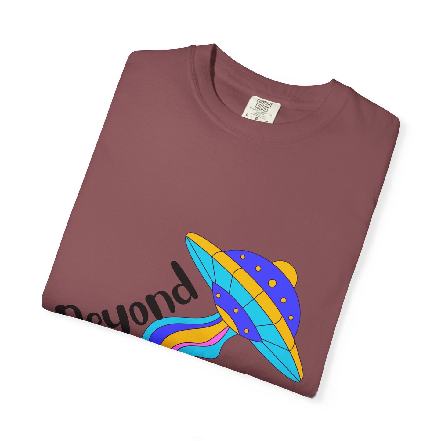 Unisex Beyond Graphic T-Shirt - Vibrant Space-Inspired Design