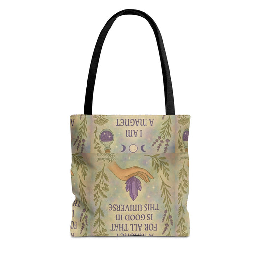 Magical Tote Bag | Affirmation Tote, Crystal Lover Gift, Eco-Friendly Bag, Inspirational Affirmations, Unique Shopping Bag