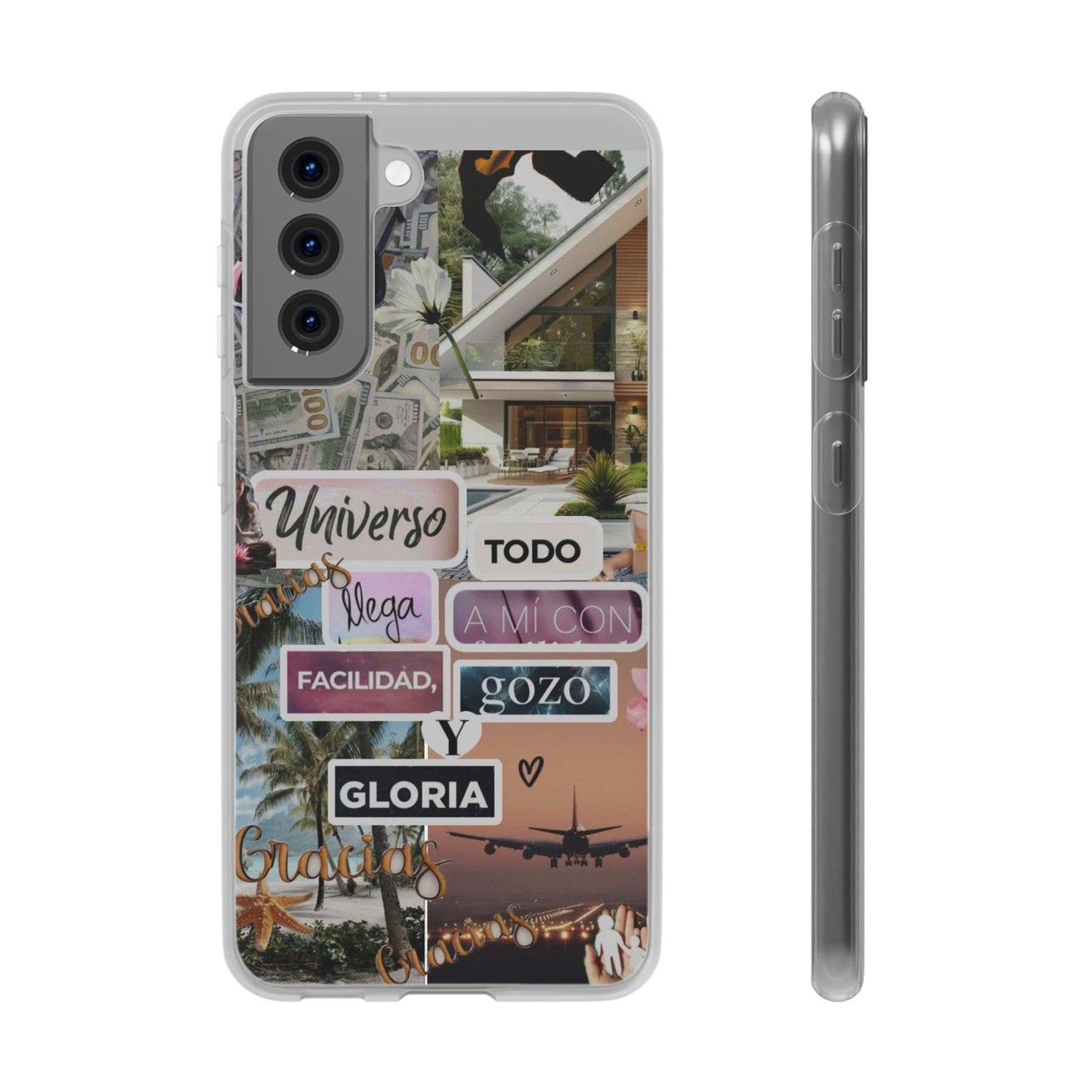 Vibrant Flexi Phone Case with Inspirational Quotes, Bohemian Style, Perfect Gift for Friends, Travelers, Birthdays, Everyday Use