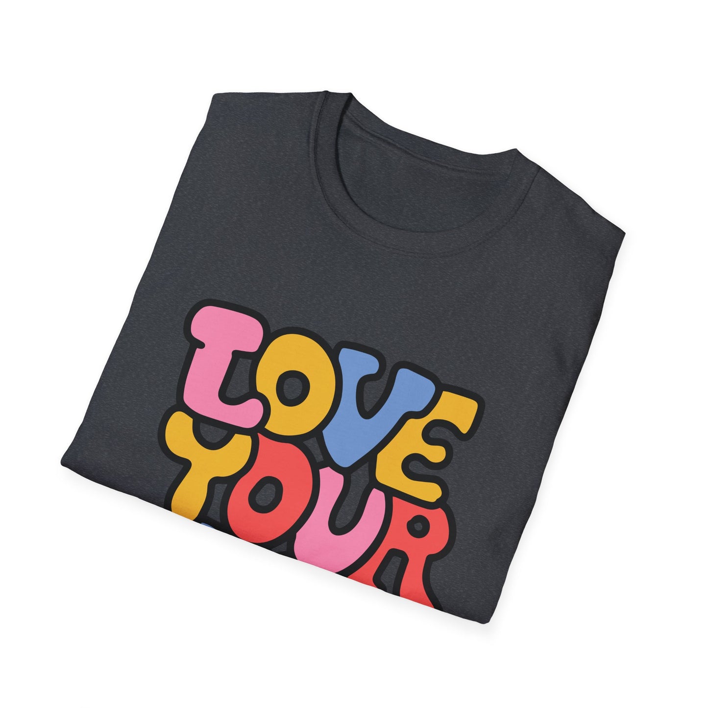 Inspirational Unisex Softstyle T-Shirt - 'Love Your Self'