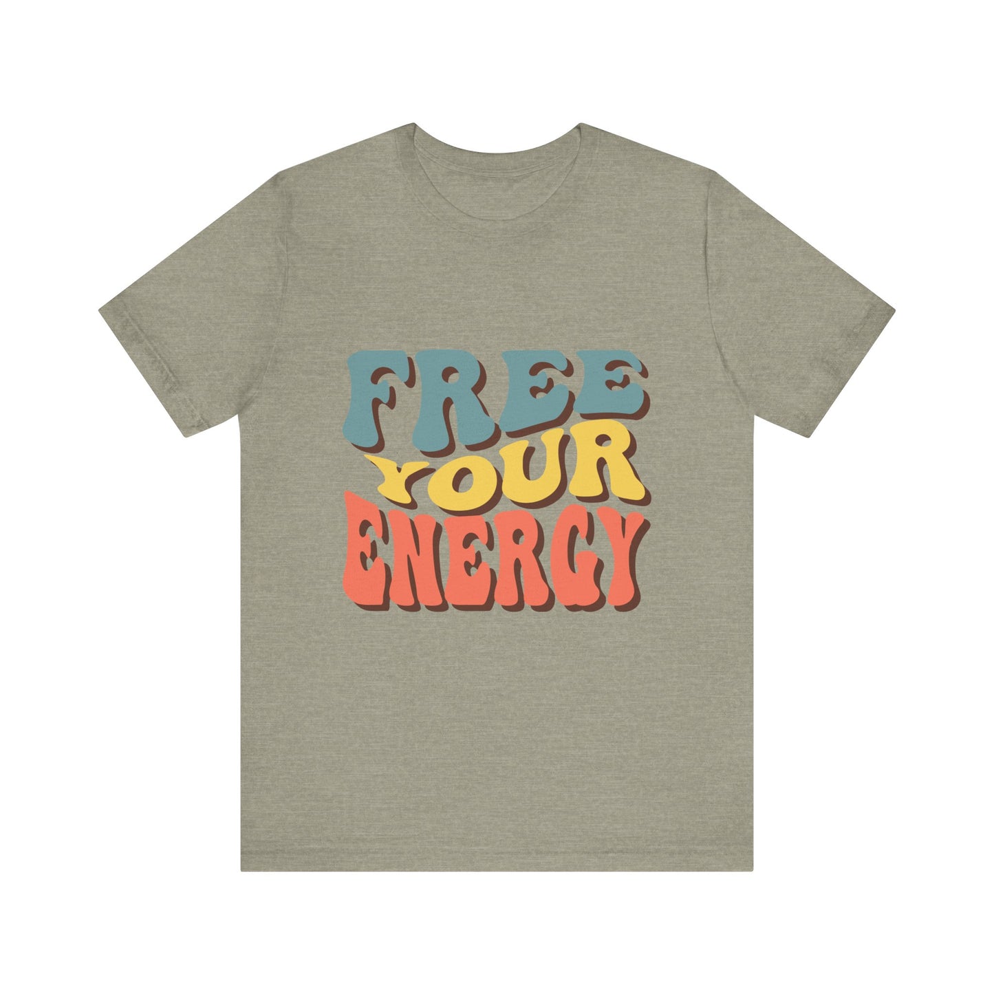 Free Your Energy Unisex Jersey Tee - Vibrant Retro Style for Relaxation & Self-Expression