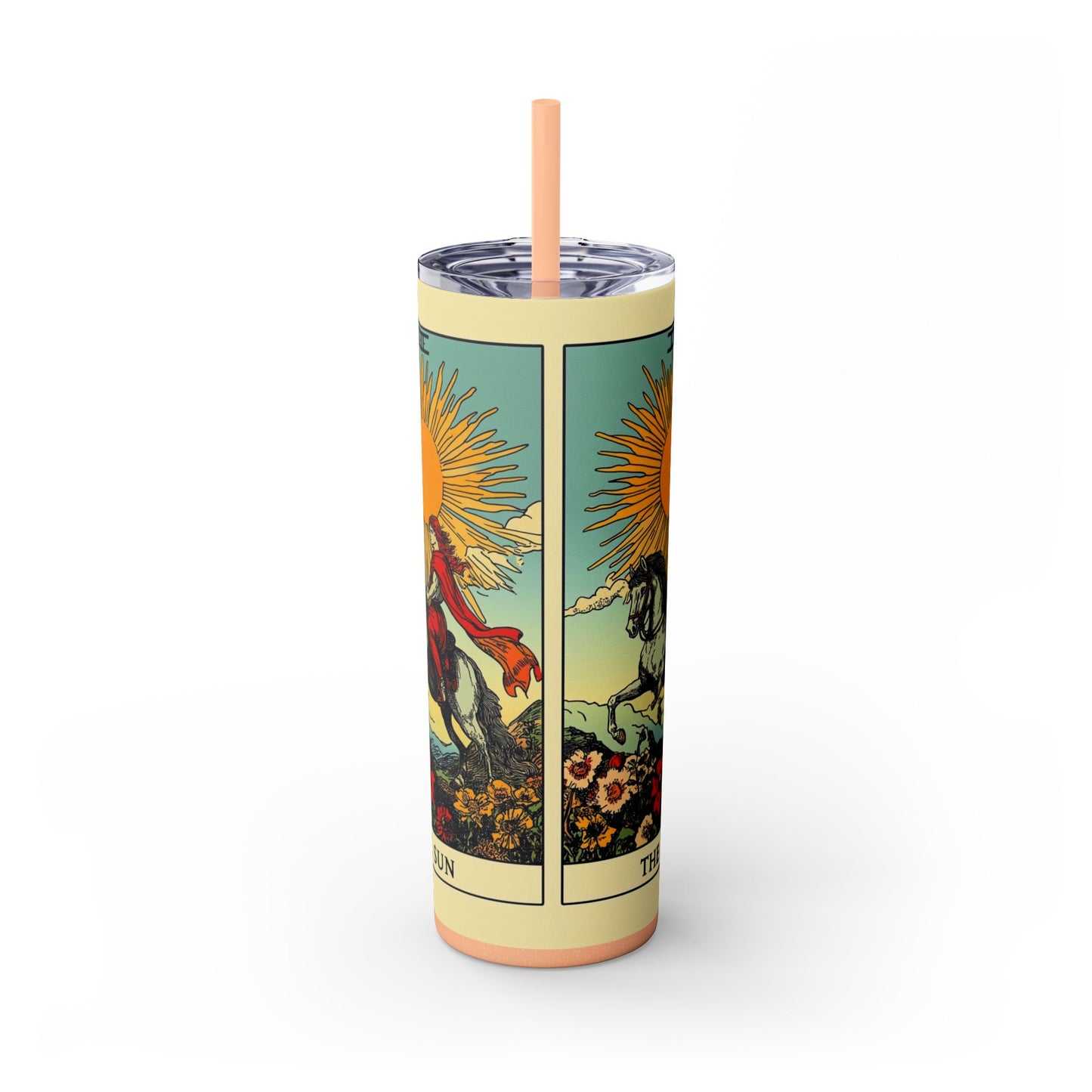 Sunshine Unicorn Skinny Tumbler, 20oz | Gift for Unicorn Lovers, Travel Cup, Reusable Straw, Summer Drinkware, Birthday Gift