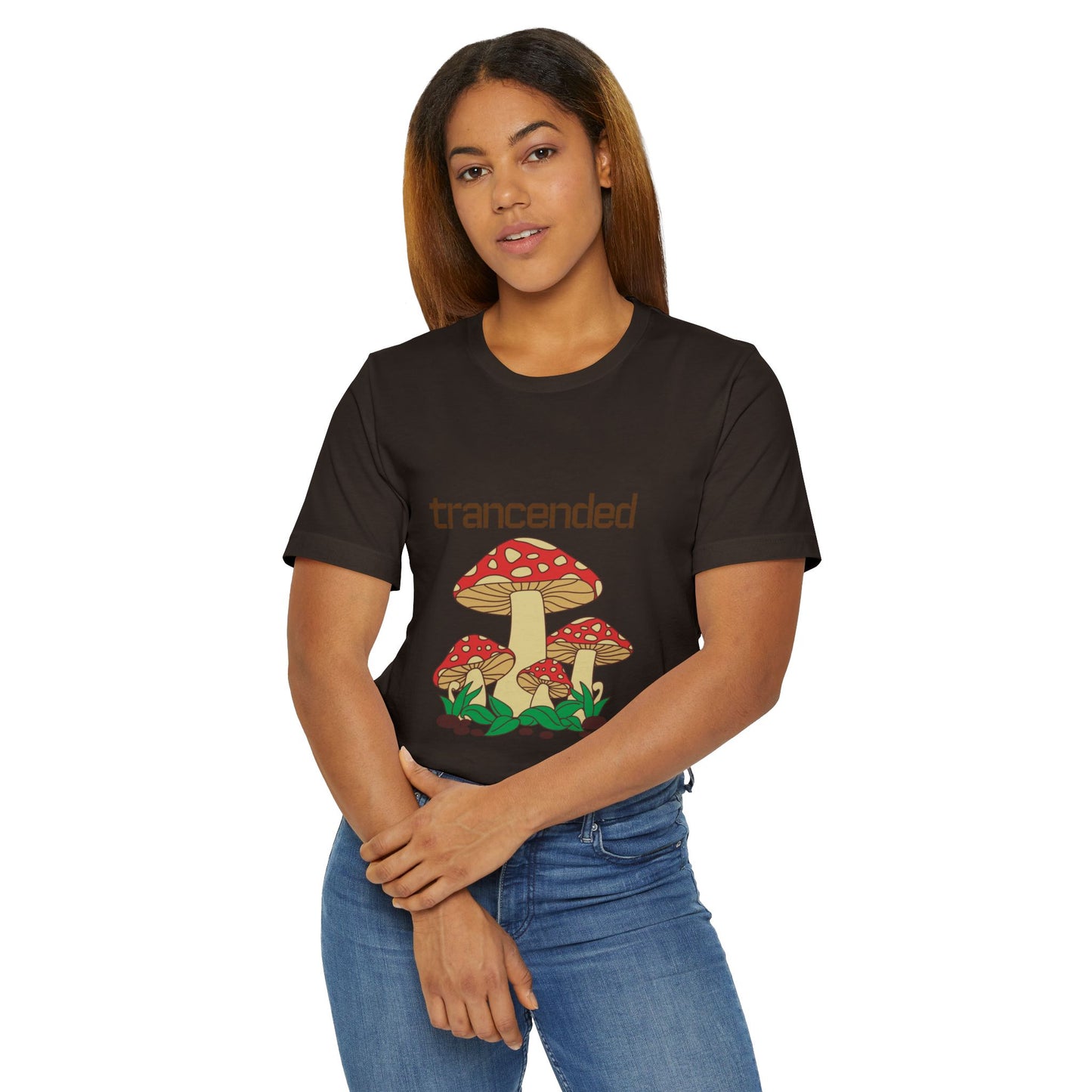 Trancended Mushroom Unisex Jersey T-Shirt - Nature Lovers Tee