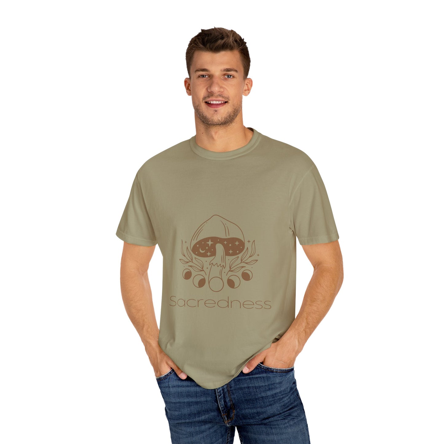 Sacredness Unisex Garment-Dyed T-Shirt - Bohemian Style for Nature Lovers