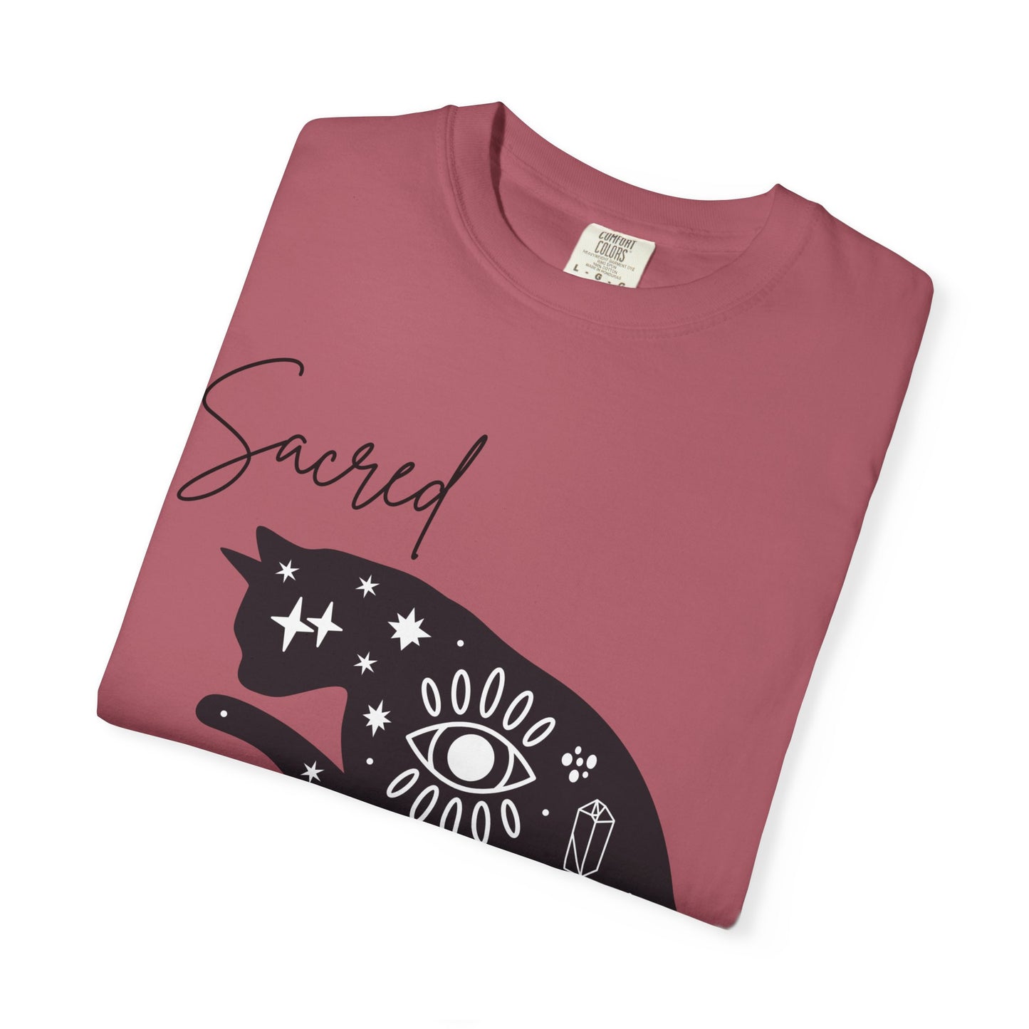 Sacred Whispers Cat T-Shirt | Unisex Garment-Dyed Tee