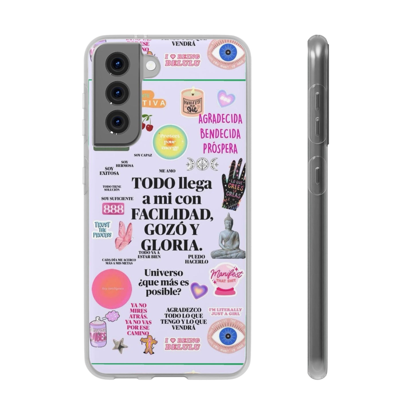 Positive Affirmation Flexi Cases for iPhone, Inspirational Phone Cover, Motivational Case, Gift for Her, Trendy Phone Protector