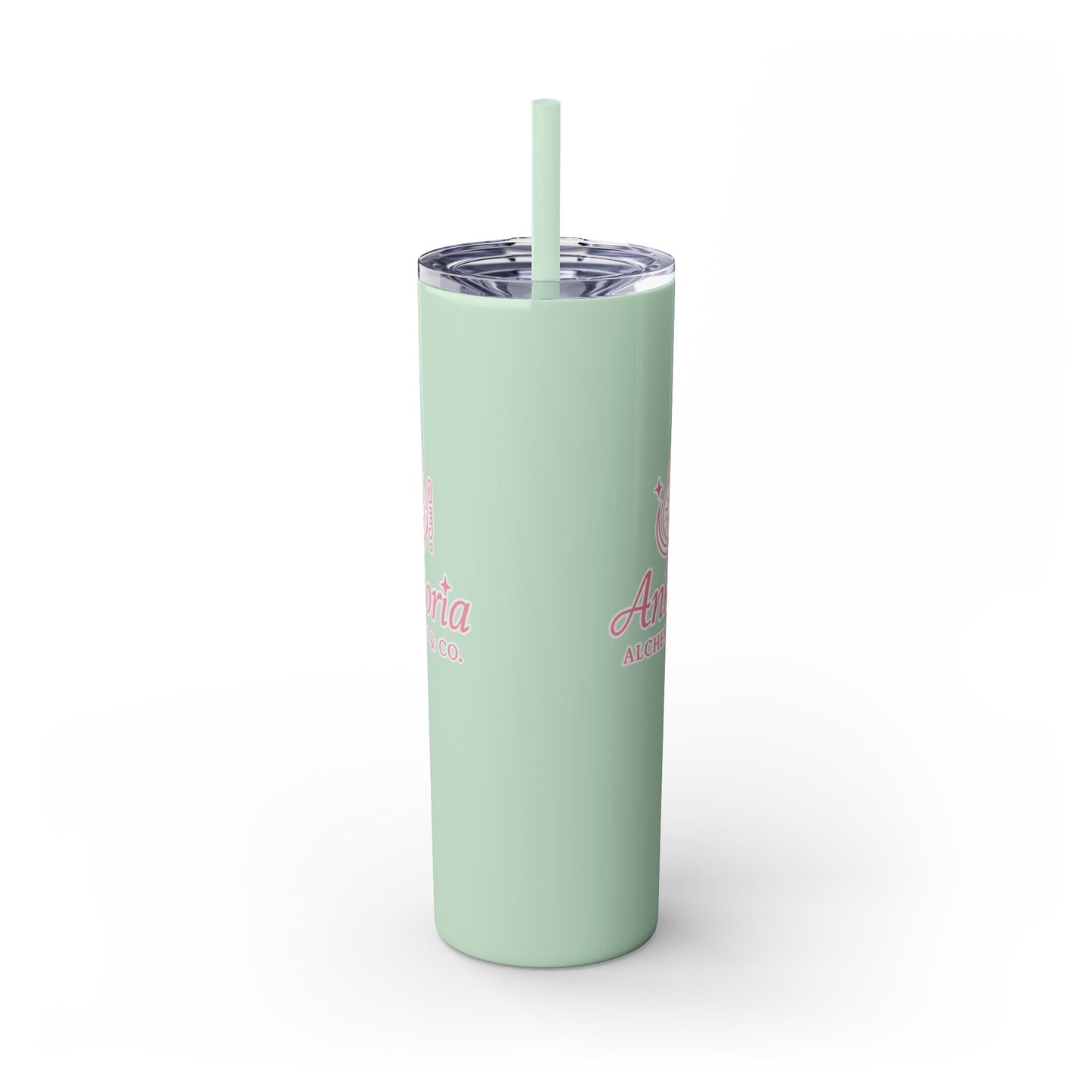 Ankoria signature collection Elegant Custom Skinny Tumbler with Straw | 20oz - Perfect for Every Occasion