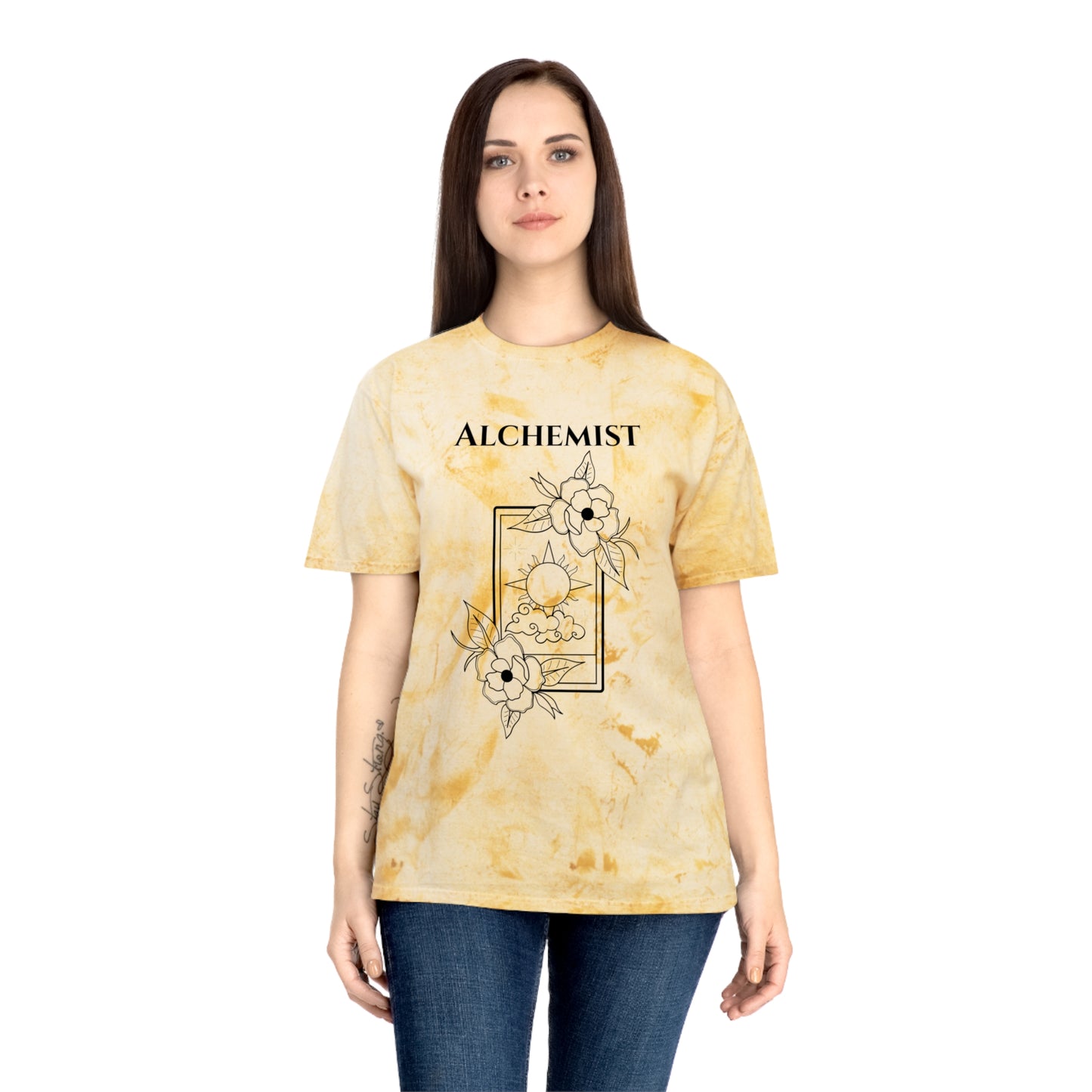 Unisex Alchemist Color Blast T-Shirt - Bohemian Floral Design for Creative Souls