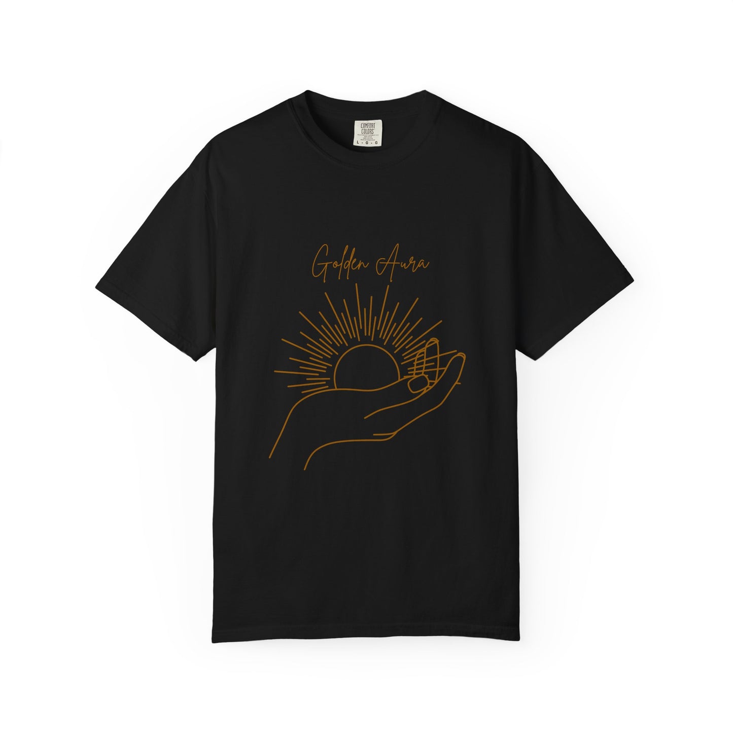 Golden Aura Unisex Garment-Dyed T-shirt - Bohemian Vibes for Mindfulness & Self-Care