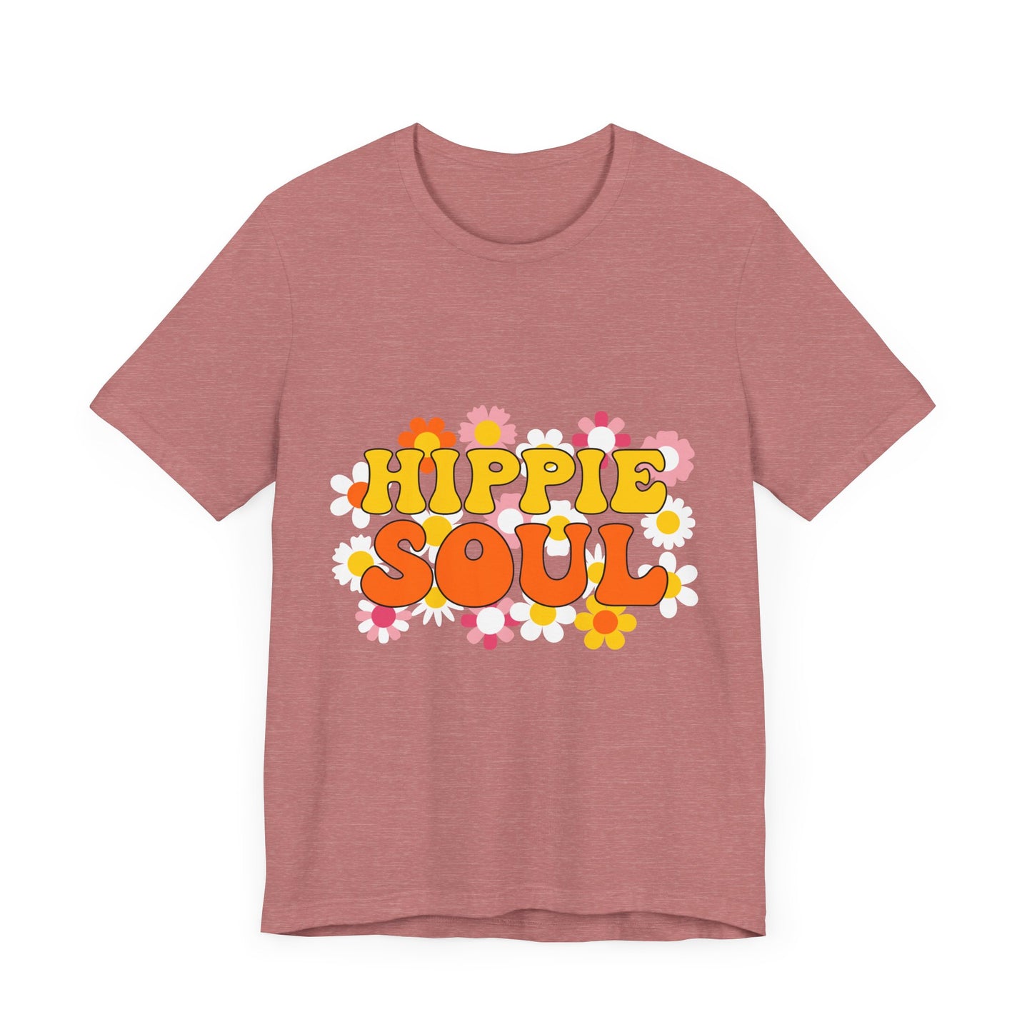 Hippie Soul Unisex Tee - Retro Floral Graphic T-Shirt for Free Spirits