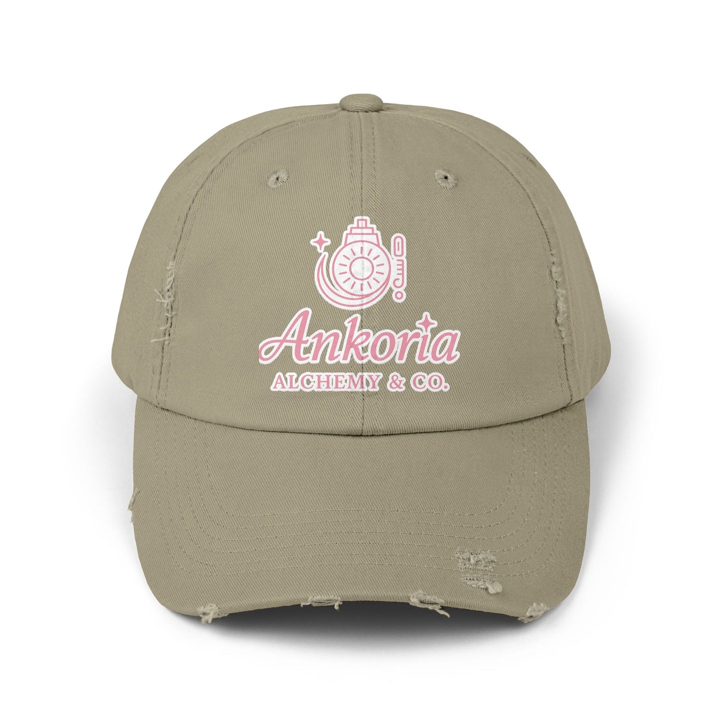 💖 Ankoria Alchemy  Signature Collection Distressed Unisex Cap - Trendy Casual Wear