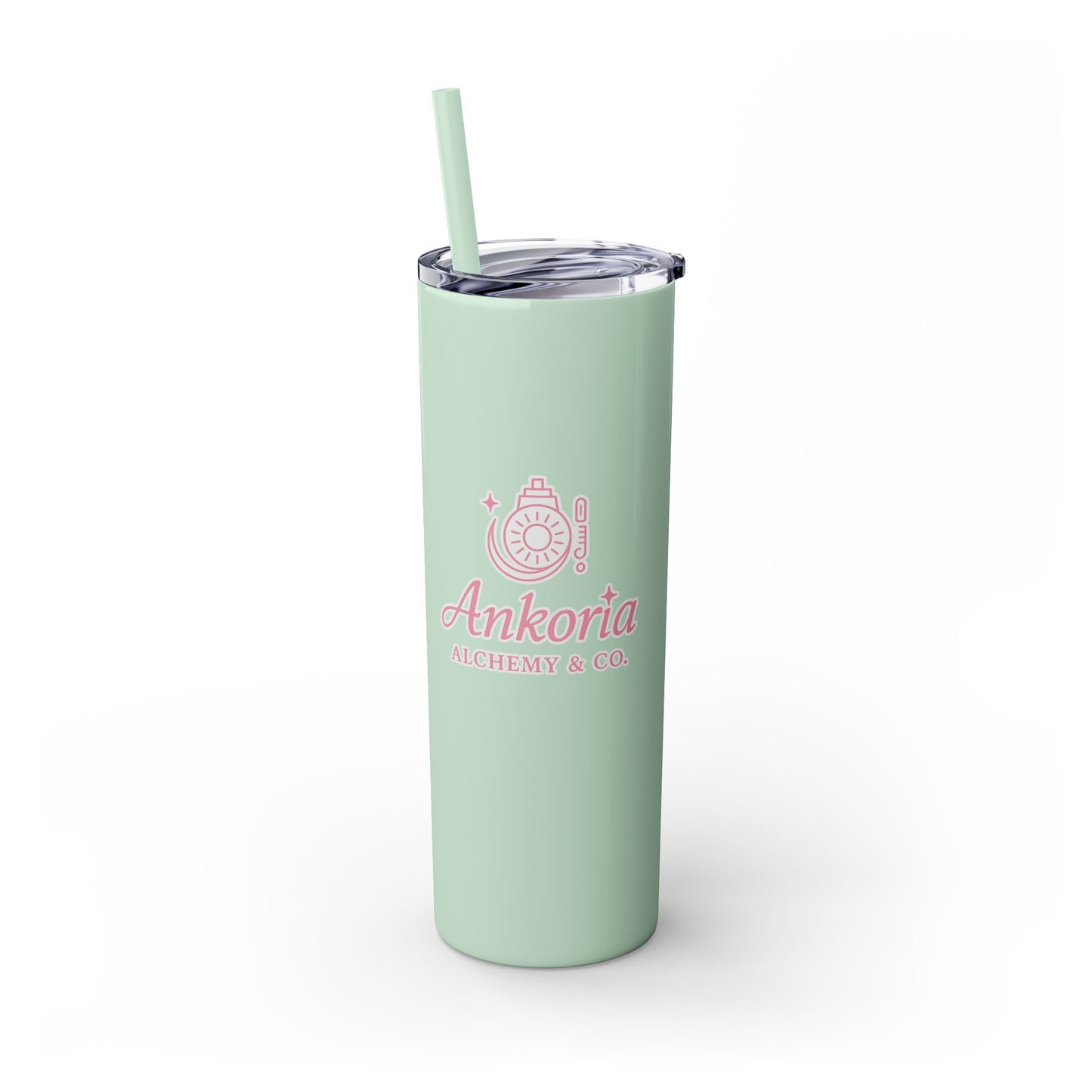 Ankoria signature collection Elegant Custom Skinny Tumbler with Straw | 20oz - Perfect for Every Occasion
