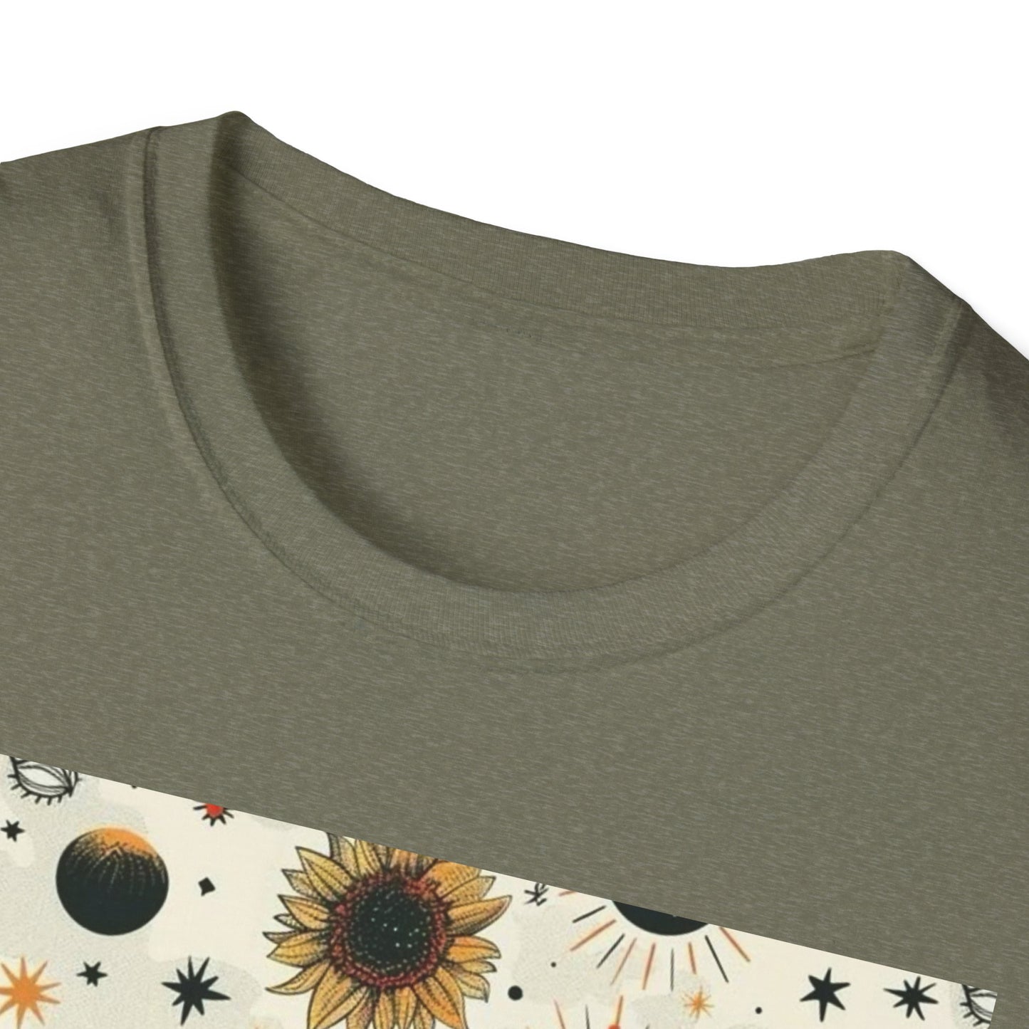 Boho Floral Graphic Tee, Unisex Softstyle T-Shirt, Casual Summer Wear, Perfect Gift, Astrology Lovers Shirt