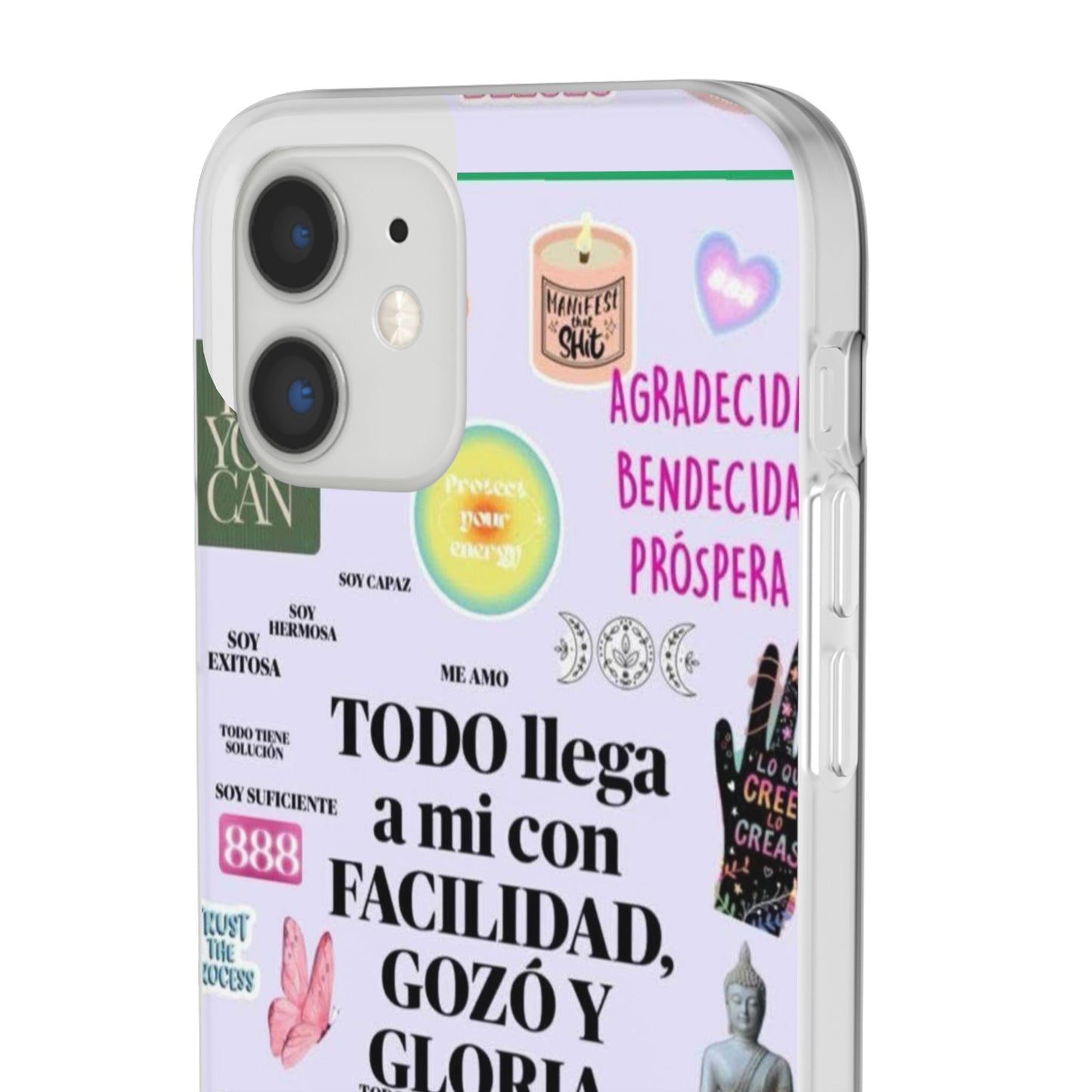 Positive Affirmation Flexi Cases for iPhone, Inspirational Phone Cover, Motivational Case, Gift for Her, Trendy Phone Protector