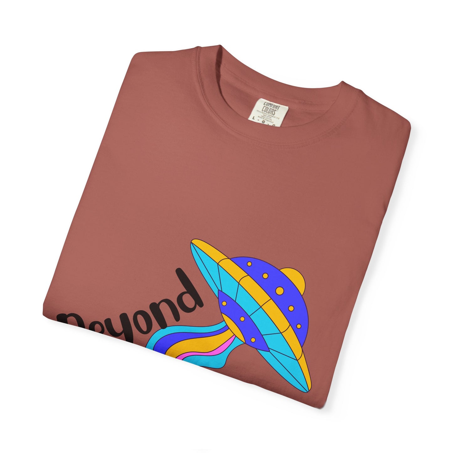 Unisex Beyond Graphic T-Shirt - Vibrant Space-Inspired Design