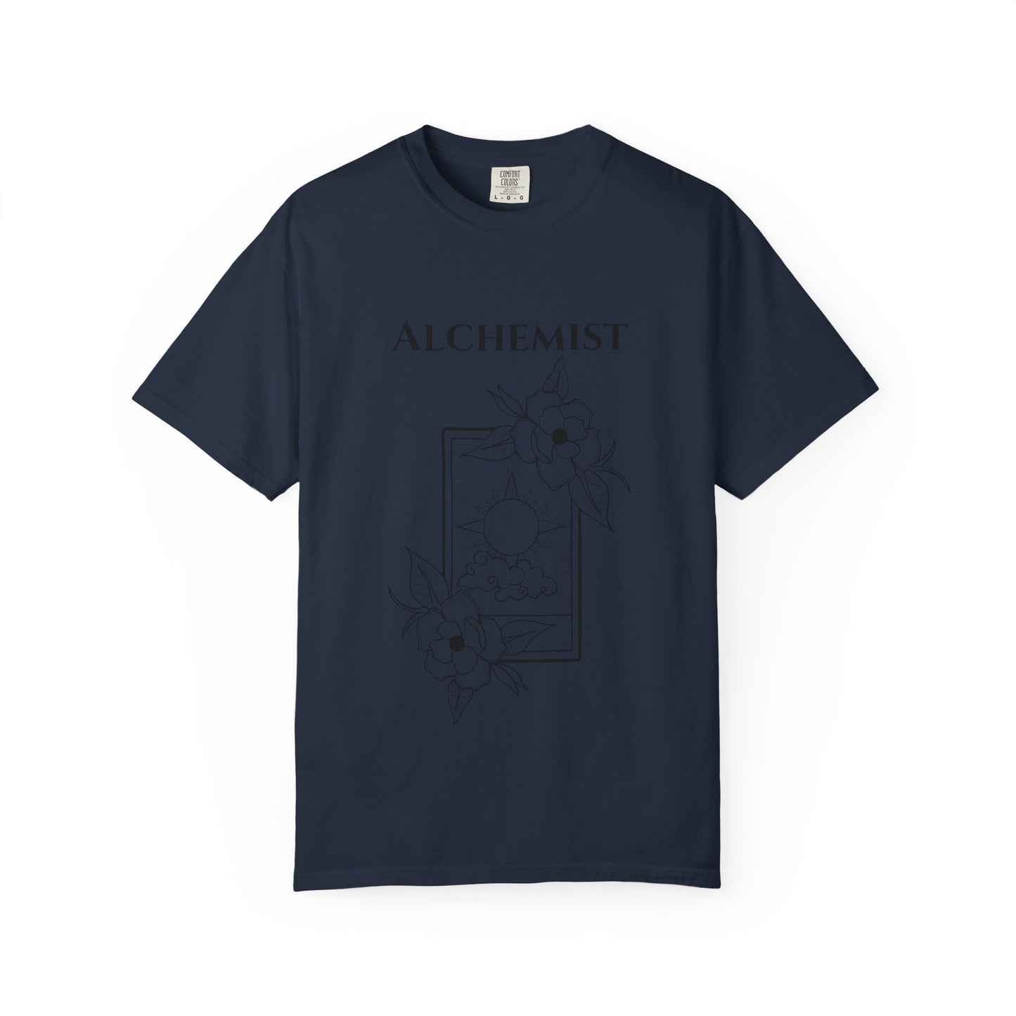 Alchemy Floral T-Shirt - Unisex Garment-Dyed Tee for Creative Spirits