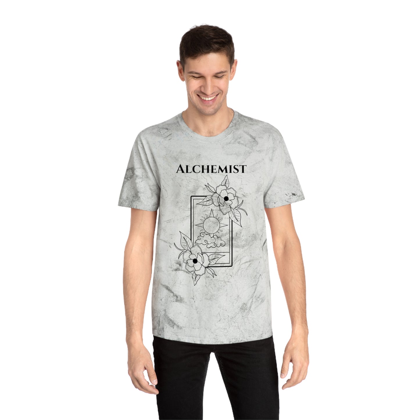 Unisex Alchemist Color Blast T-Shirt - Bohemian Floral Design for Creative Souls