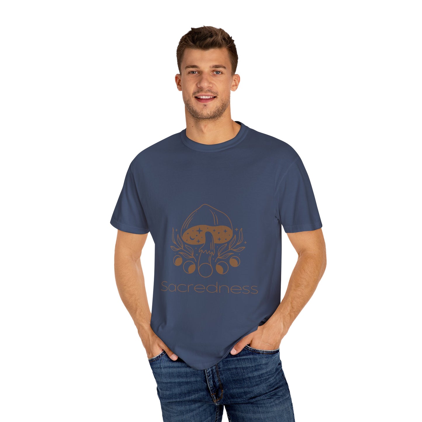 Sacredness Unisex Garment-Dyed T-Shirt - Bohemian Style for Nature Lovers