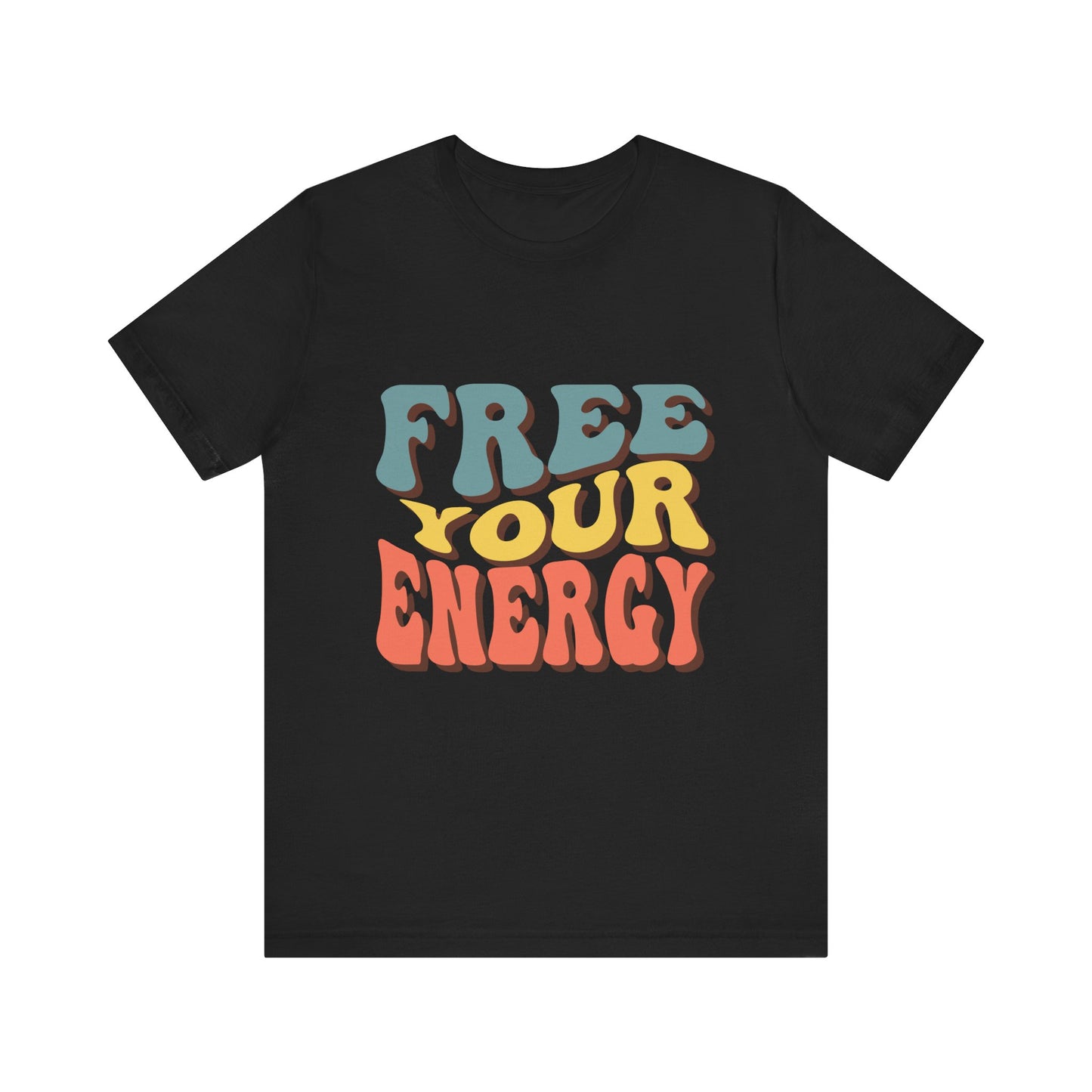 Free Your Energy Unisex Jersey Tee - Vibrant Retro Style for Relaxation & Self-Expression