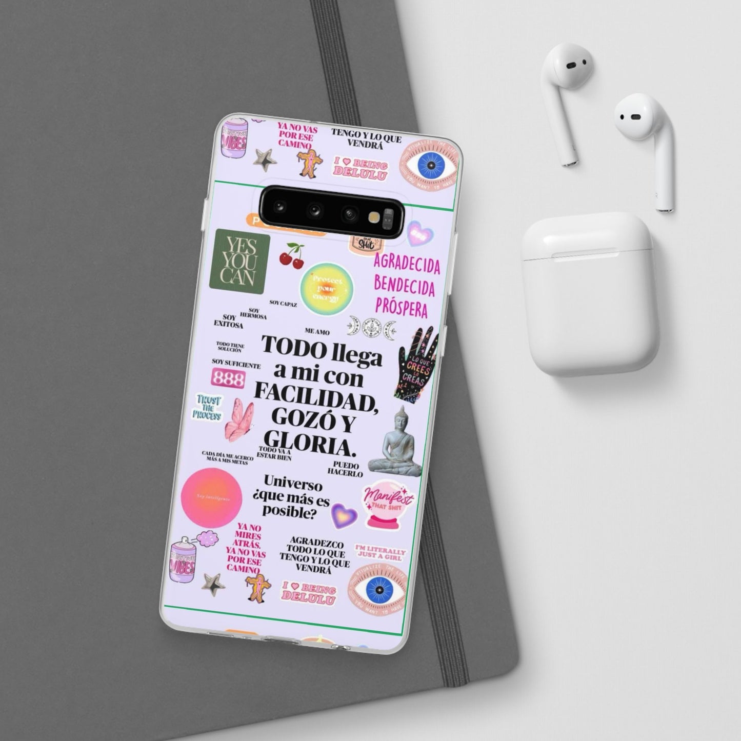 Positive Affirmation Flexi Cases for iPhone, Inspirational Phone Cover, Motivational Case, Gift for Her, Trendy Phone Protector