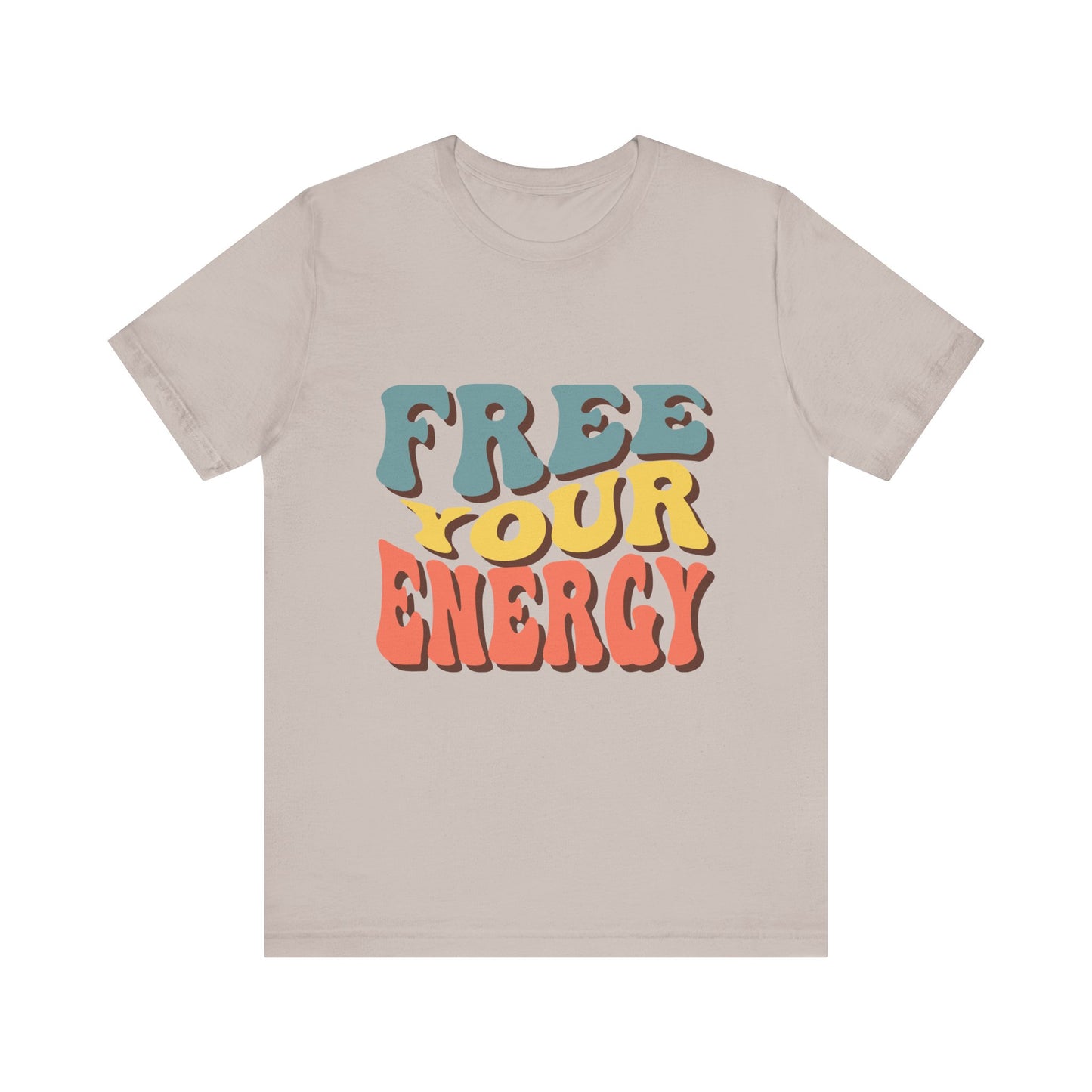 Free Your Energy Unisex Jersey Tee - Vibrant Retro Style for Relaxation & Self-Expression