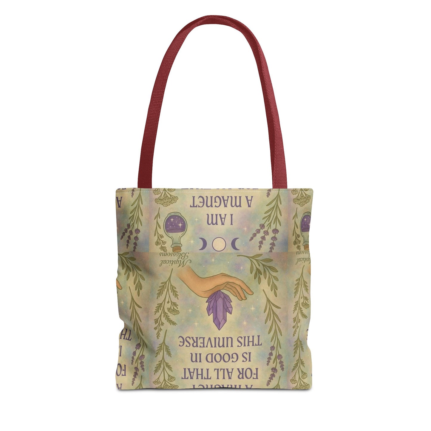 Magical Tote Bag | Affirmation Tote, Crystal Lover Gift, Eco-Friendly Bag, Inspirational Affirmations, Unique Shopping Bag