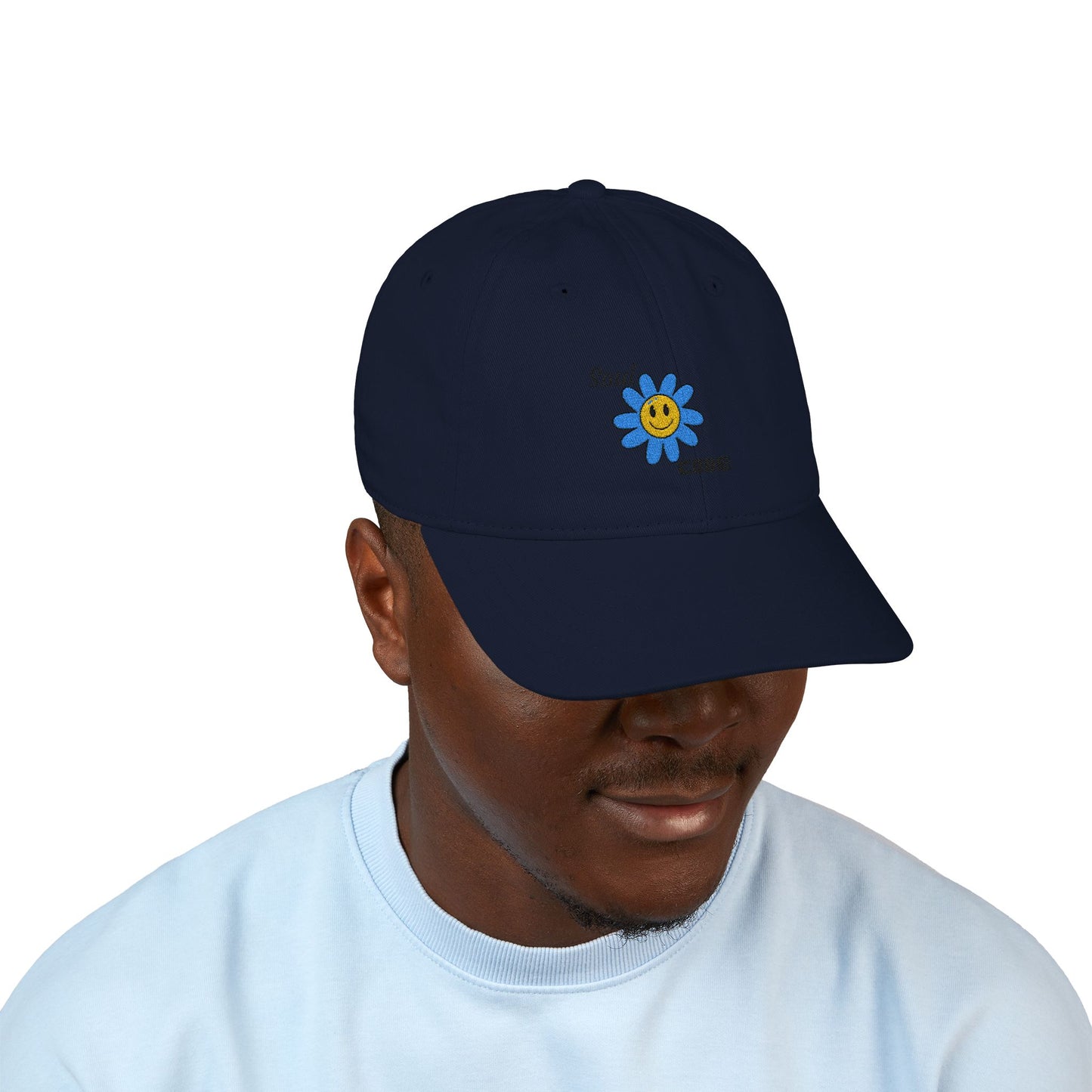 Embroidered Organic Baseball Cap - Soul Code Flower Design