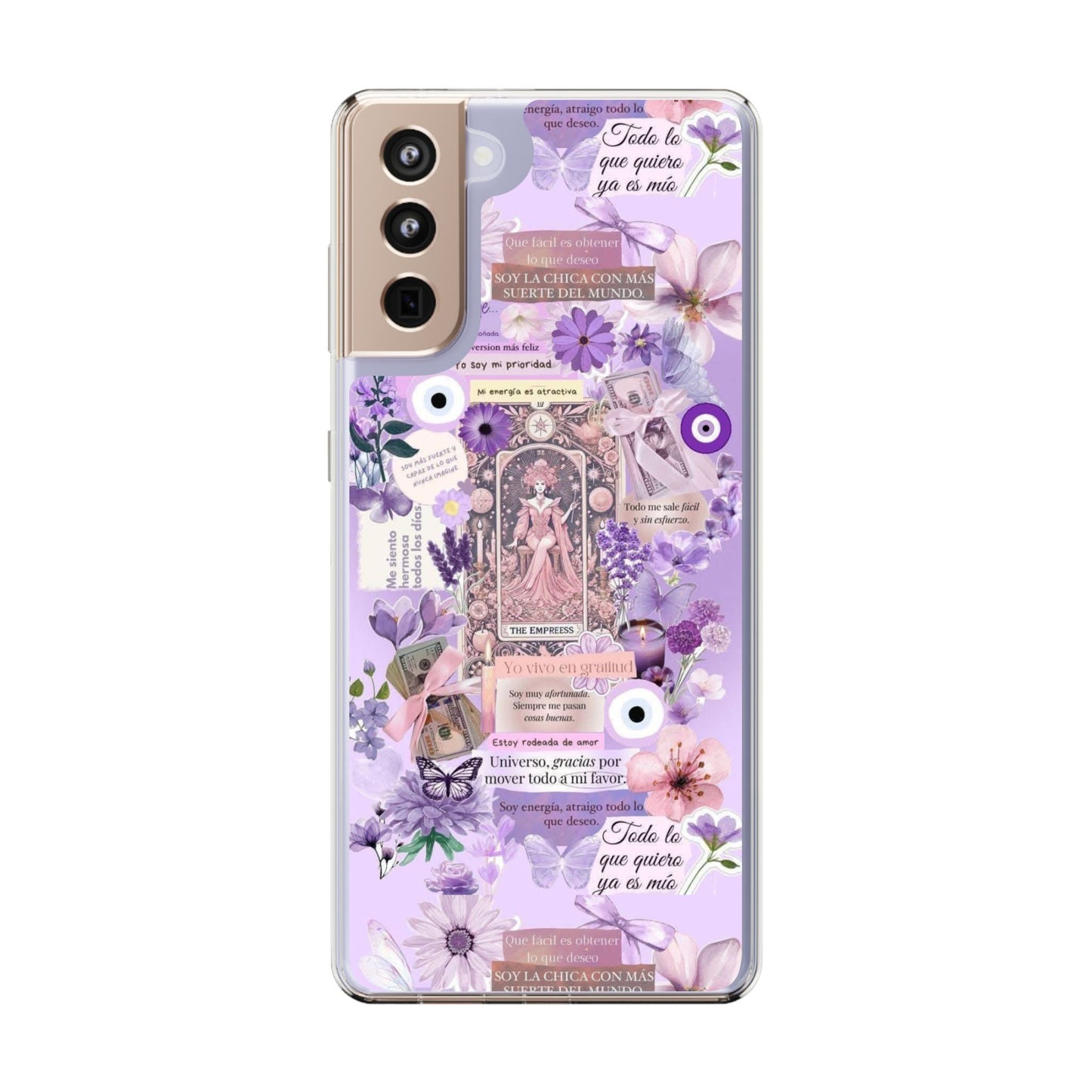 Beautiful Floral Phone Case, Clear Case, Cute Accessories, Gift for Her, Phone Protection, Trendy Tech