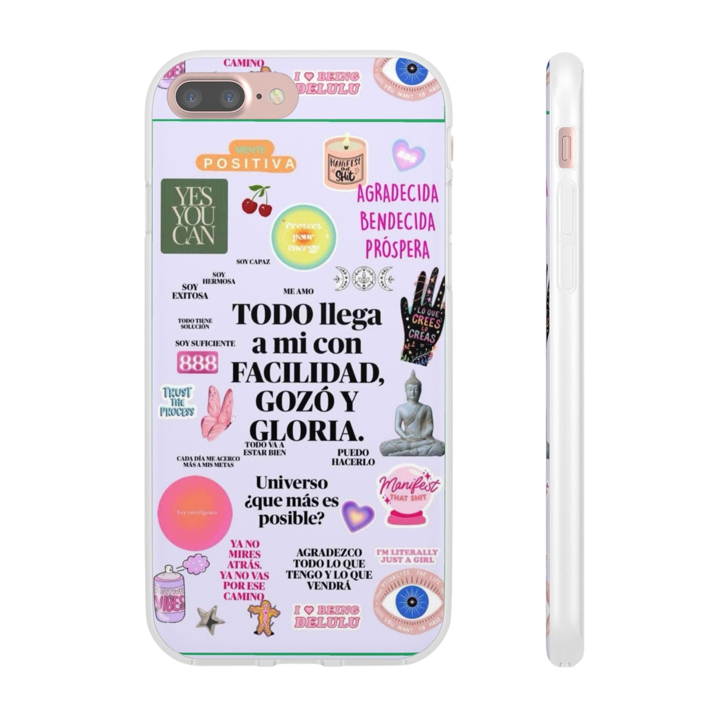 Positive Affirmation Flexi Cases for iPhone, Inspirational Phone Cover, Motivational Case, Gift for Her, Trendy Phone Protector