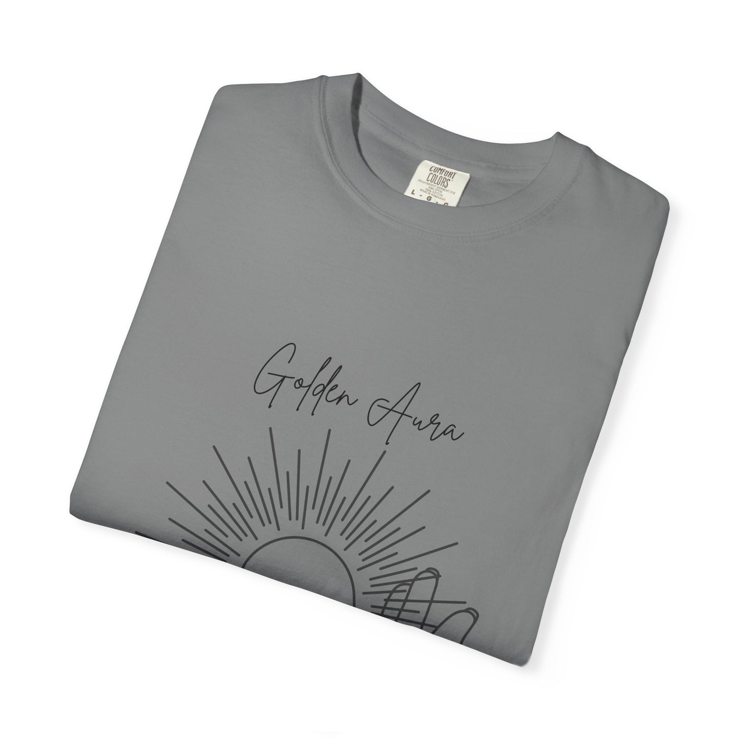 Golden Aura Unisex Garment-Dyed T-Shirt | Spiritual & Inspirational Tee | Perfect for Meditation & Mindfulness Gifts