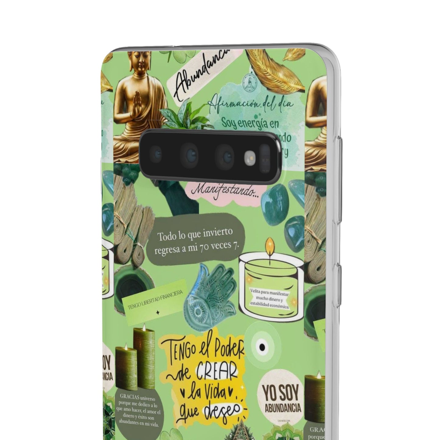 Vibrant Flexi Cases for Abundance Mindset | Phone Protection, Gift for Motivational Quotes, Spiritual Decor, Positive Vibes