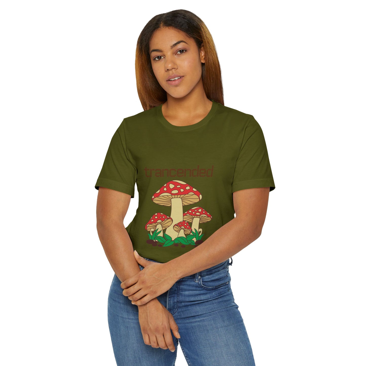 Trancended Mushroom Unisex Jersey T-Shirt - Nature Lovers Tee