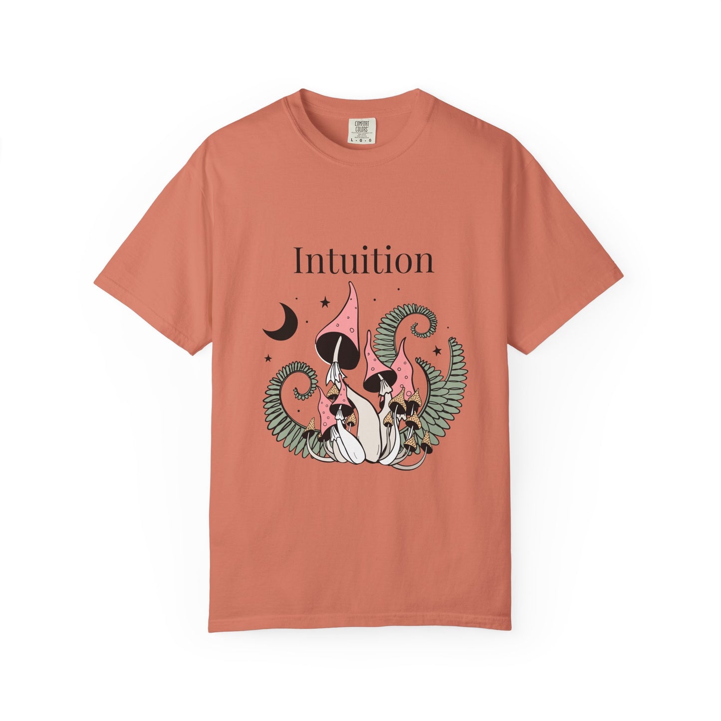 Intuition Unisex Garment-Dyed T-Shirt - Whimsical Nature Design