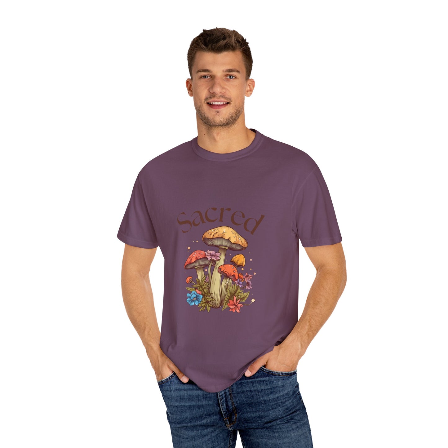 Sacred Mushroom Unisex Garment-Dyed T-Shirt