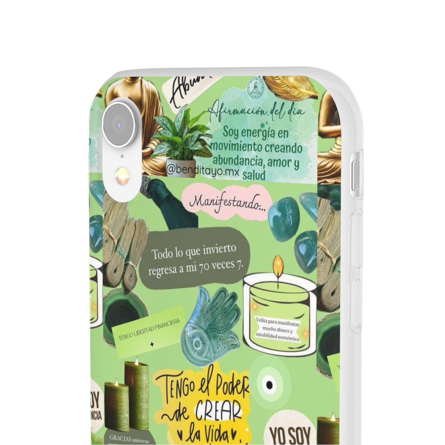 Vibrant Flexi Cases for Abundance Mindset | Phone Protection, Gift for Motivational Quotes, Spiritual Decor, Positive Vibes