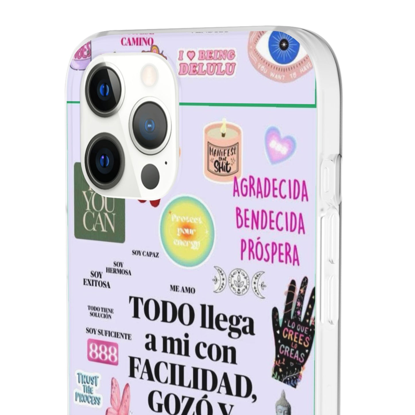 Positive Affirmation Flexi Cases for iPhone, Inspirational Phone Cover, Motivational Case, Gift for Her, Trendy Phone Protector