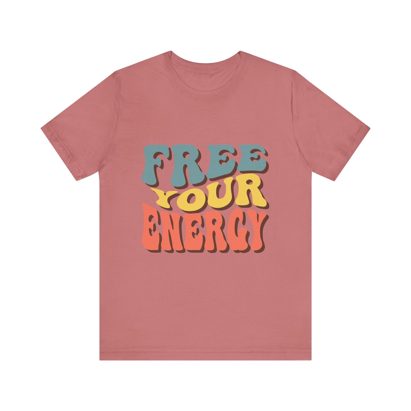Free Your Energy Unisex Jersey Tee - Vibrant Retro Style for Relaxation & Self-Expression