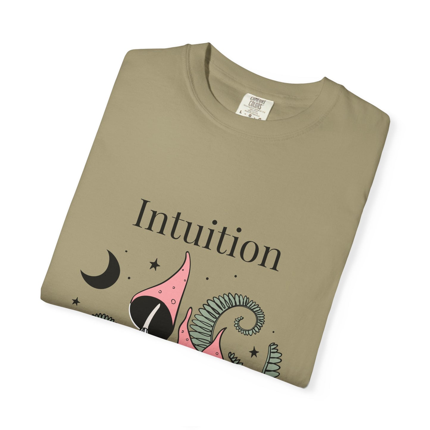 Intuition Unisex Garment-Dyed T-Shirt - Whimsical Nature Design