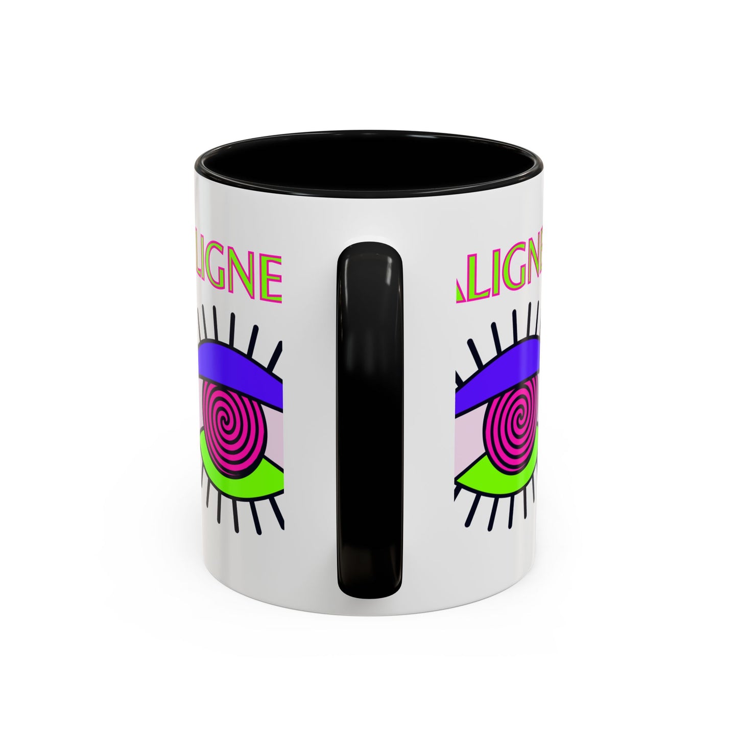Aligned Eye Accent Coffee Mug - Inspirational Gift, Unique Artwork, Home Decor, Mindfulness Mug, Boho Style