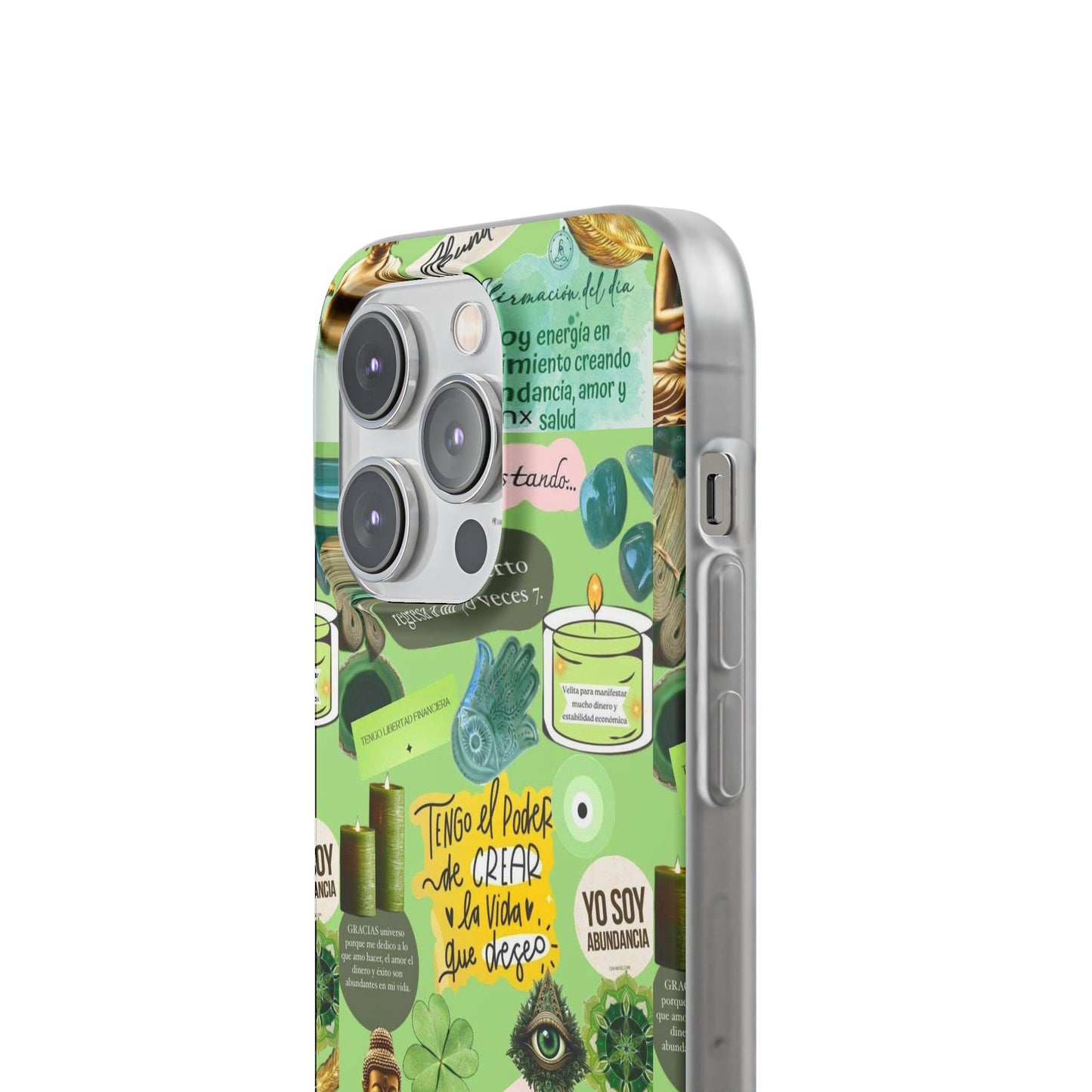 Vibrant Flexi Cases for Abundance Mindset | Phone Protection, Gift for Motivational Quotes, Spiritual Decor, Positive Vibes