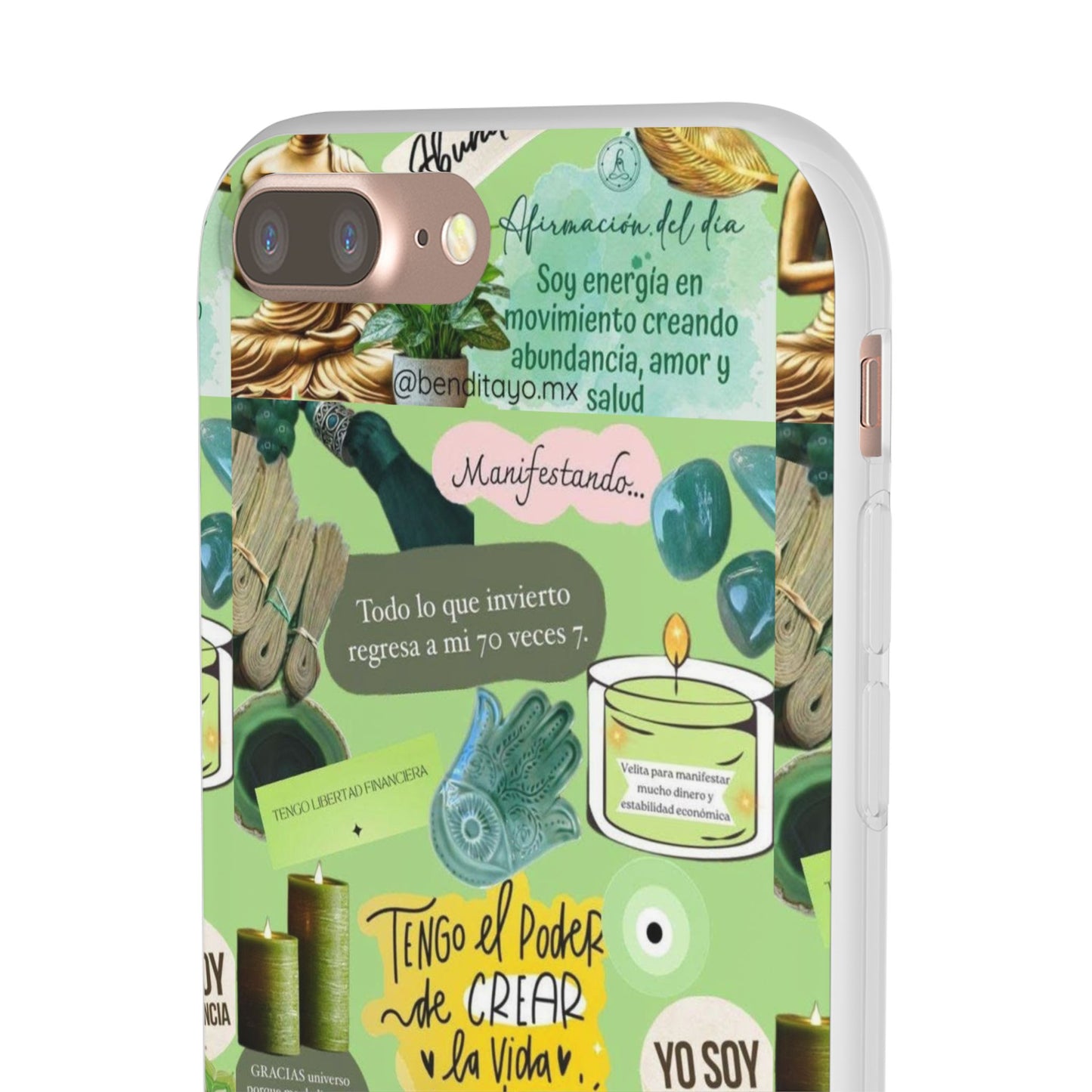 Vibrant Flexi Cases for Abundance Mindset | Phone Protection, Gift for Motivational Quotes, Spiritual Decor, Positive Vibes