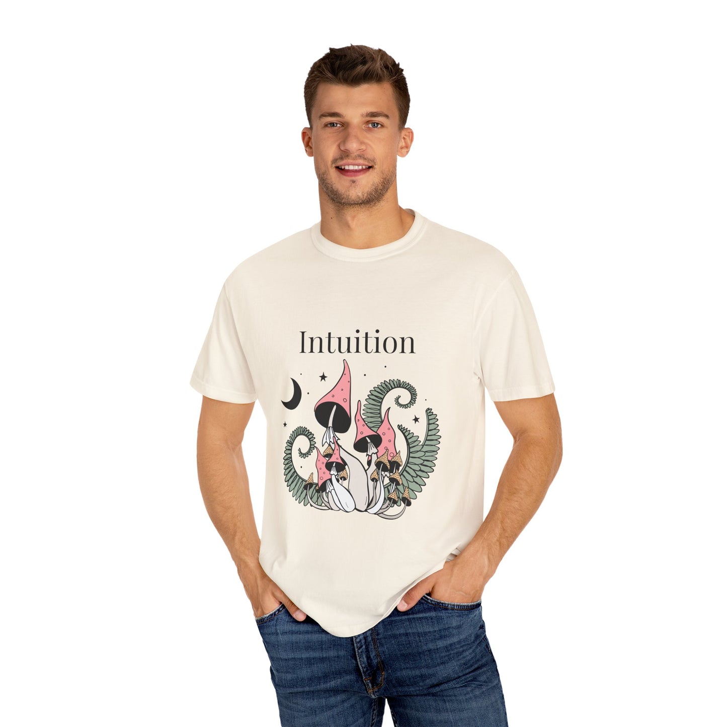Intuition Unisex Garment-Dyed T-Shirt - Whimsical Nature Design